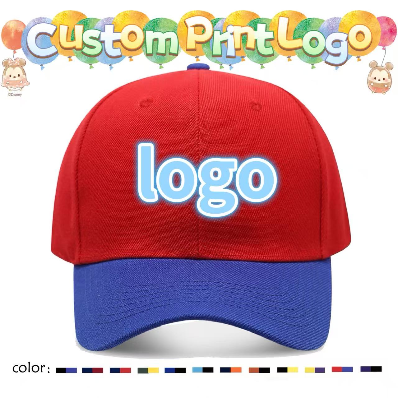 Outdoor Sport Hat - หมวกเบสบอลพิมพ์โลโก้ตามสั่ง สำหรับผู้ชายและผู้หญิง สีพื้น ดีไซน์บล็อกสี หมวกกีฬาแบบลำลอง ป้องกันแสงแดดสำหรับกิจกรรมกลางแจ้ง