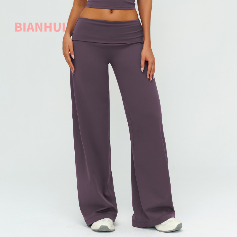 Outdoor Sport Leggings - BIANHUI กางเกงผู้หญิงชุดกีฬาผู้หญิงยิมหลวมขากว้างเลกกิ้งทรงเข้ารูปผู้หญิงวิ่งกลางแจ้งกีฬากางเกงลำลอง