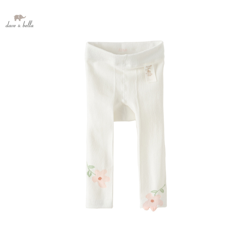 Outdoor Sport Leggings - Dave Bella ถุงน่องสำหรับเด็ก, เลกกิ้งผ้ายืด2024ฤดูใบไม้ผลิแบบลำลองสำหรับเด็กผู้หญิงใหม่ DB1248409กลางแจ้งเล่นกีฬา