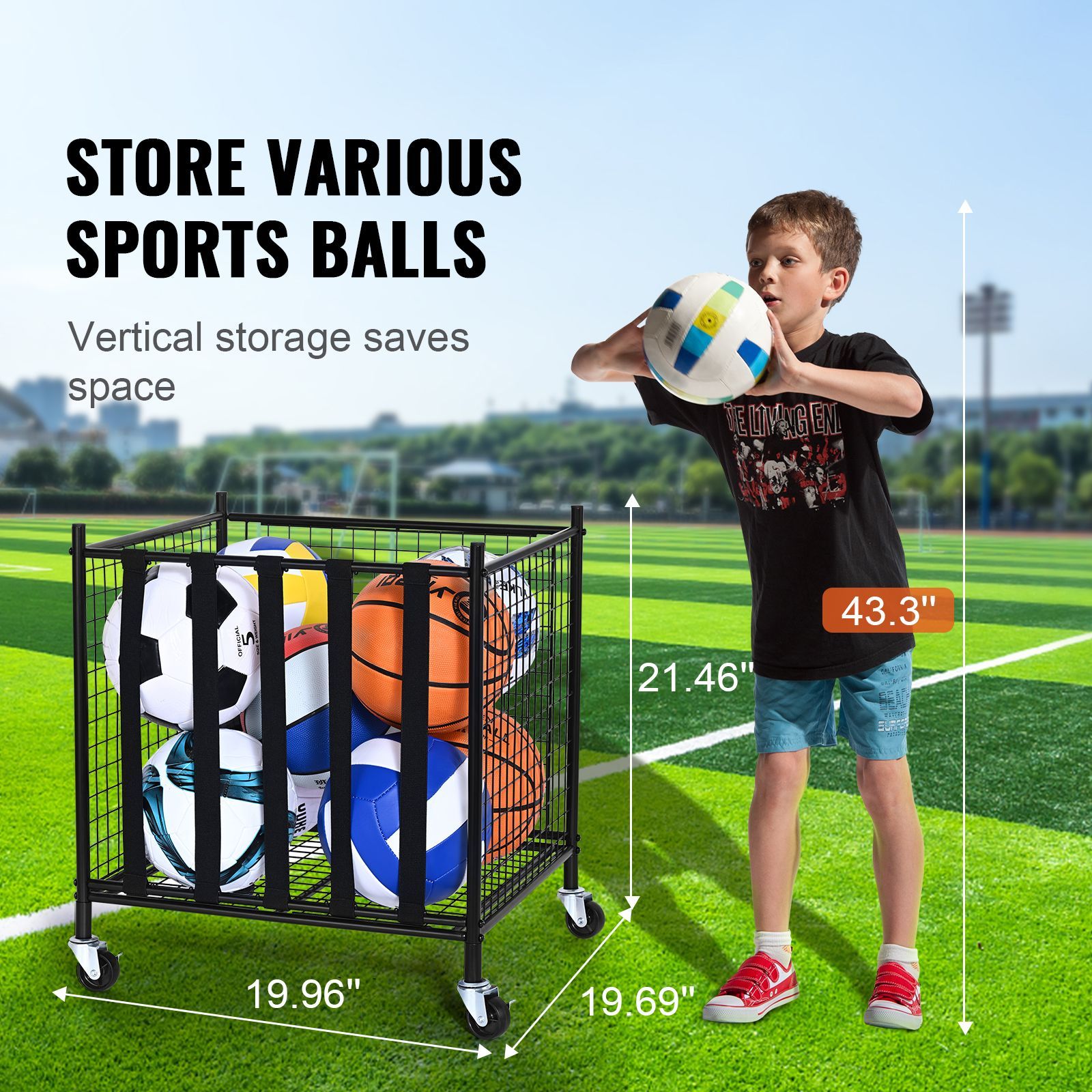 รถเข็นเก็บลูกบอลกีฬาแบบม้วนได้ - Indoor Sport And Outdoor Sports บทวิจารณ์และราคา