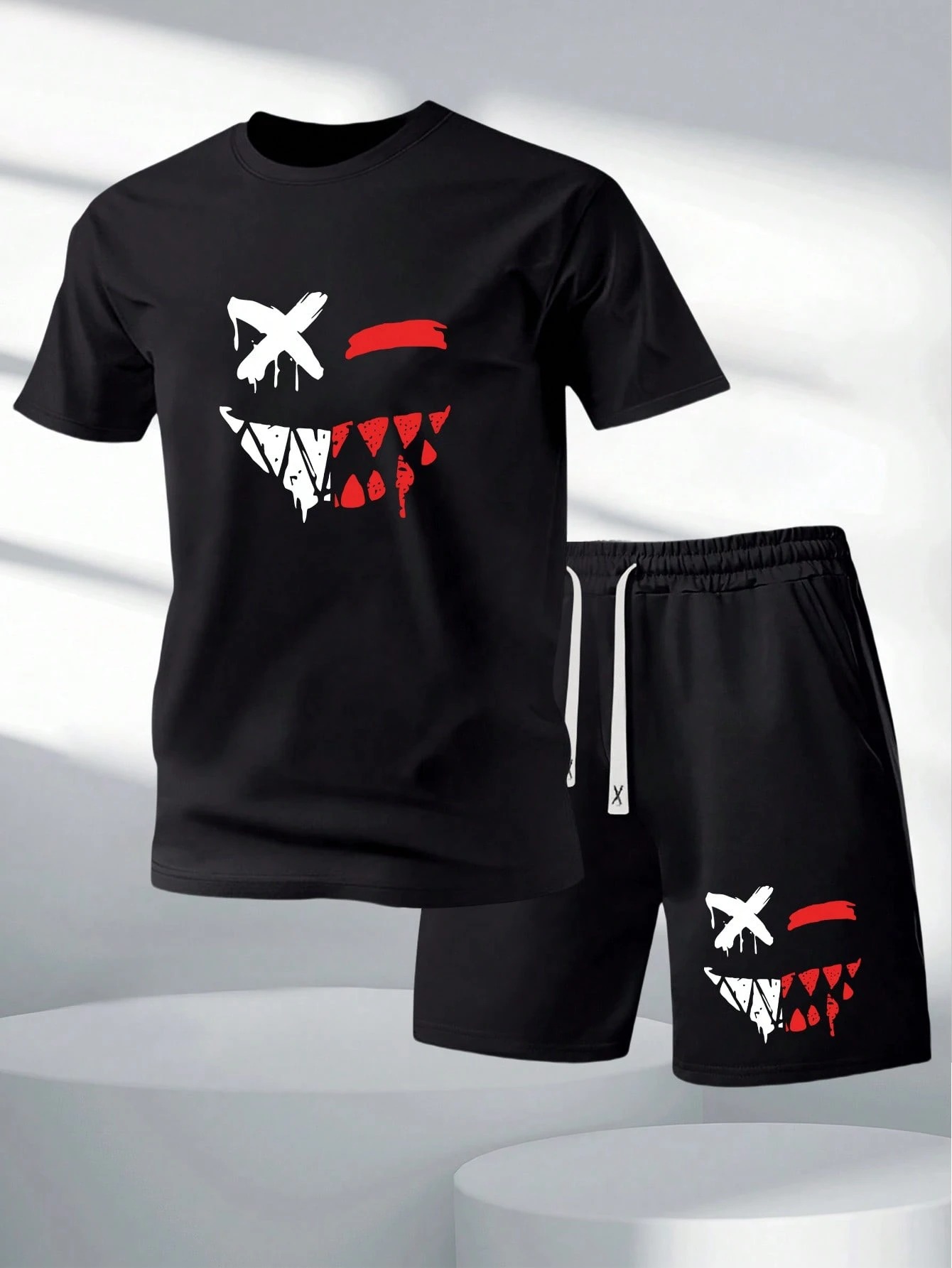 ชุดเสื้อยืดกางเกงขาสั้นผู้ชายส - Outdoor Sport Leisure บทวิจารณ์และราคา