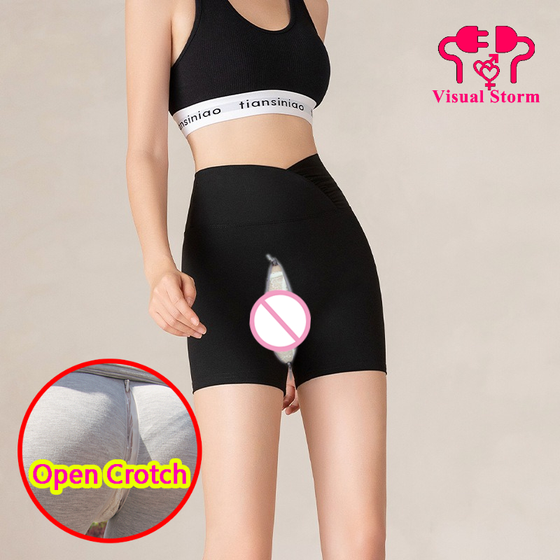ผู้หญิงเปิด Crotch กางเกงซิปกา - Outdoor Sport Leggings บทวิจารณ์และราคา