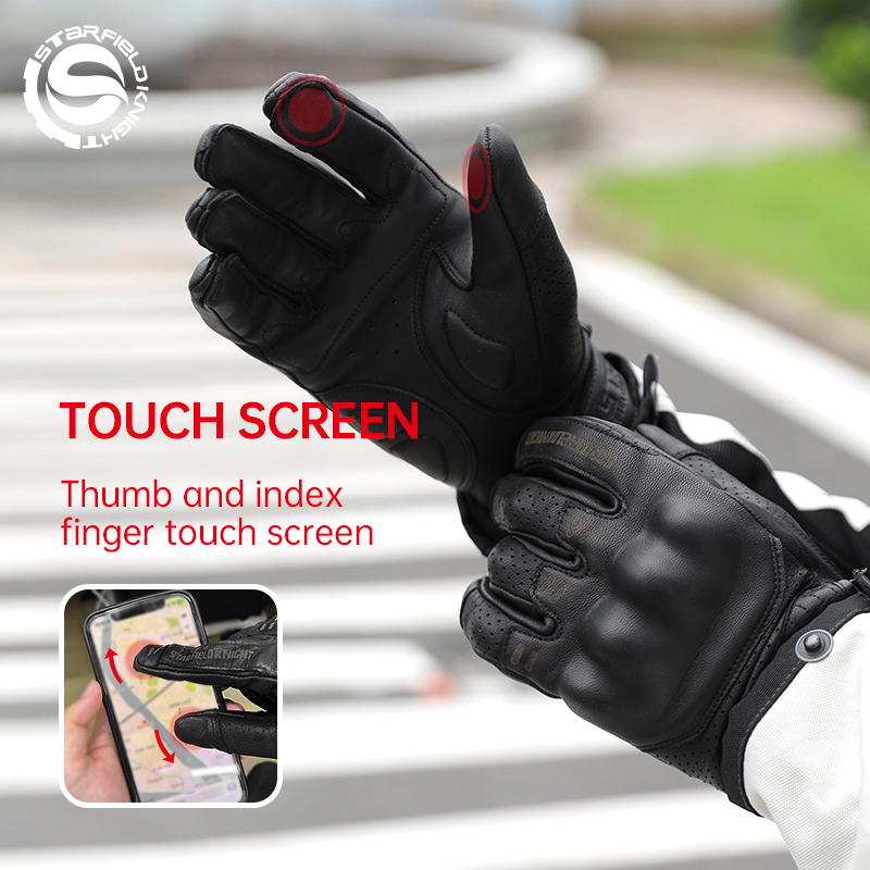 ถุงมือขี่มอเตอร์ไซค์หนังแพะแท้ - Horse Riding Glove บทวิจารณ์และราคา