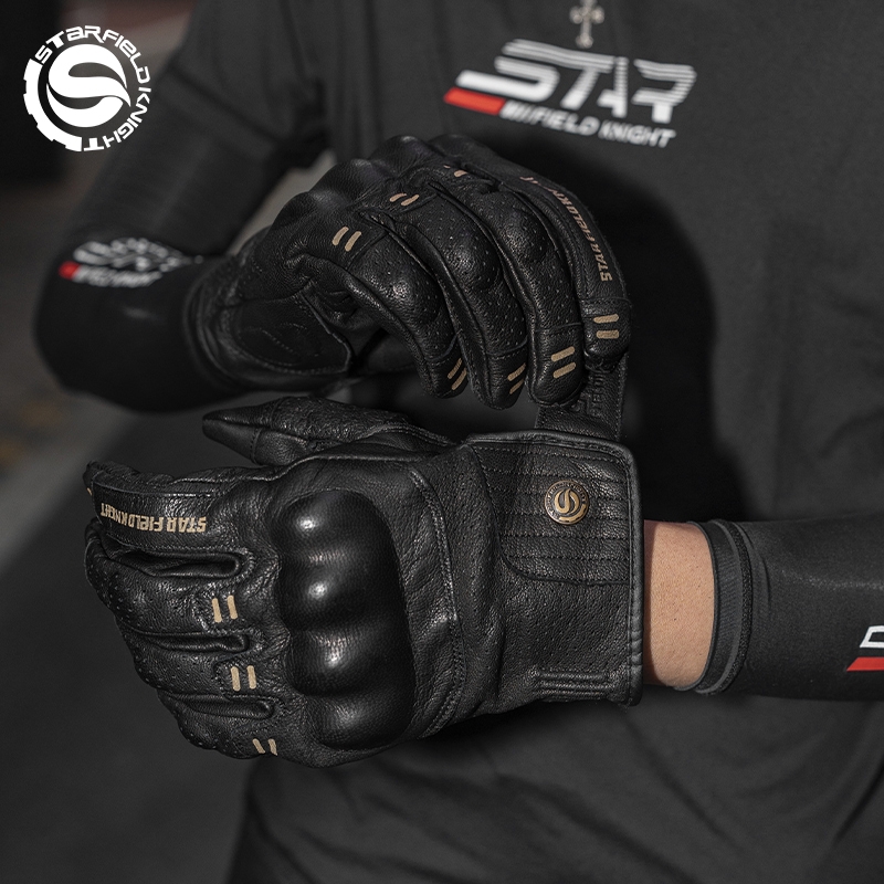 ถุงมือขี่มอเตอร์ไซค์หนังแพะแท้ - Horse Riding Glove บทวิจารณ์และราคา